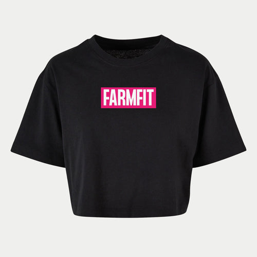 Women's Cropped Farmfit Pink Cropped Tshirt