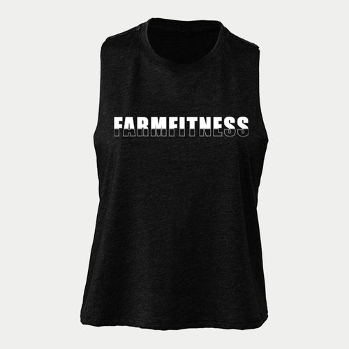 Women's Farm Fitness Half Logo Racerback Cropped Vest