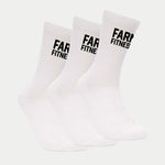 White Front Facing Farmfit Performance Running Socks 3 pack