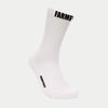 White Front Facing Farm Fitness Performance Running Socks
