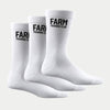 White Farm Training Club Crew Sock 3 pack