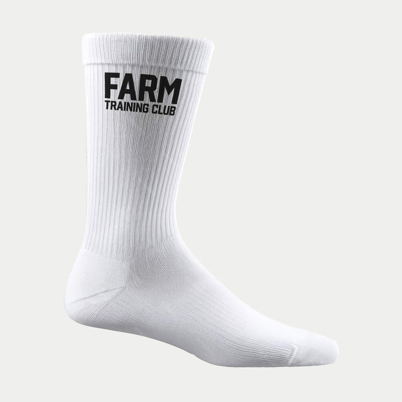 White Farm Training Club Crew Sock