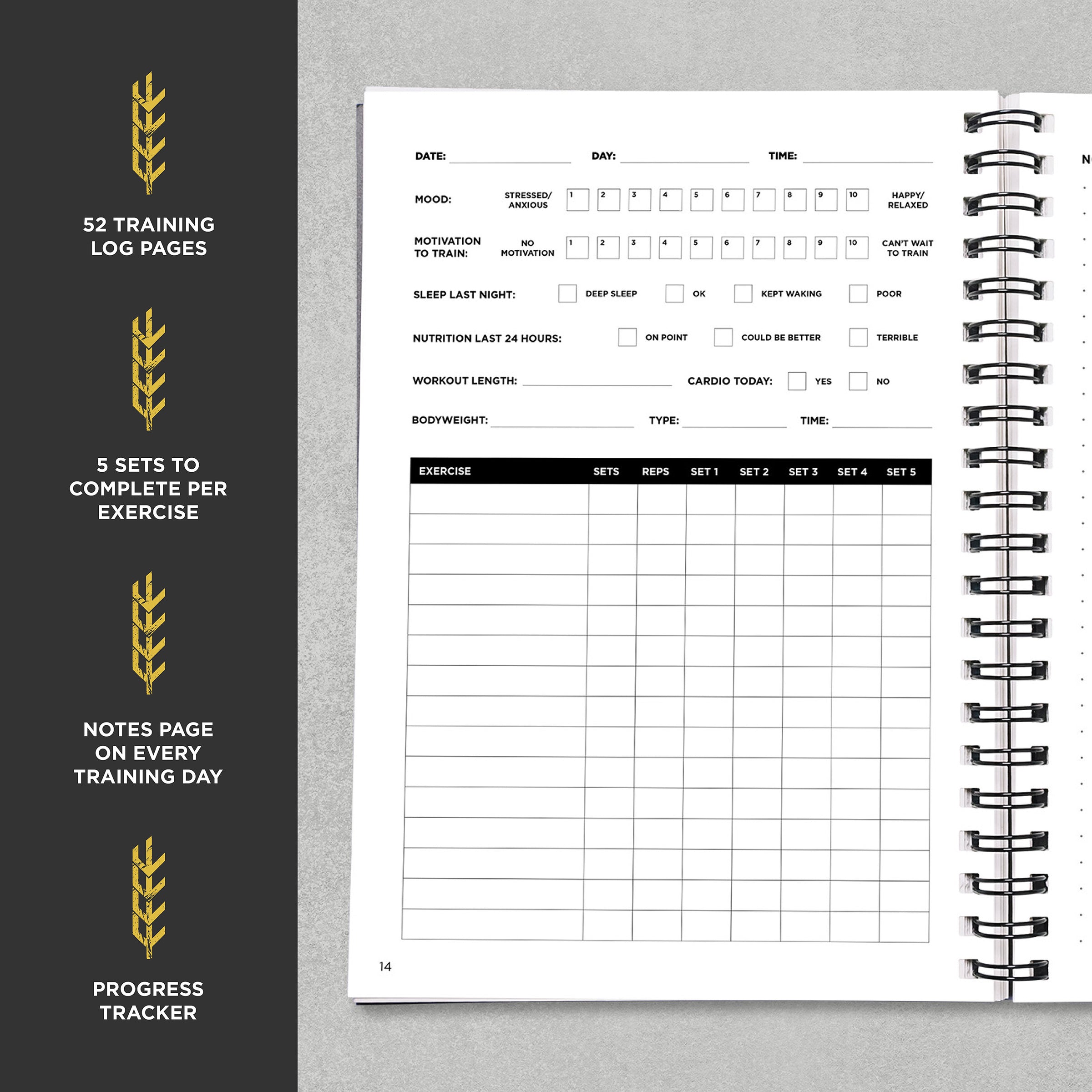 Activity Tracker Notebook Fitness Log Notebook – Farm Fitness