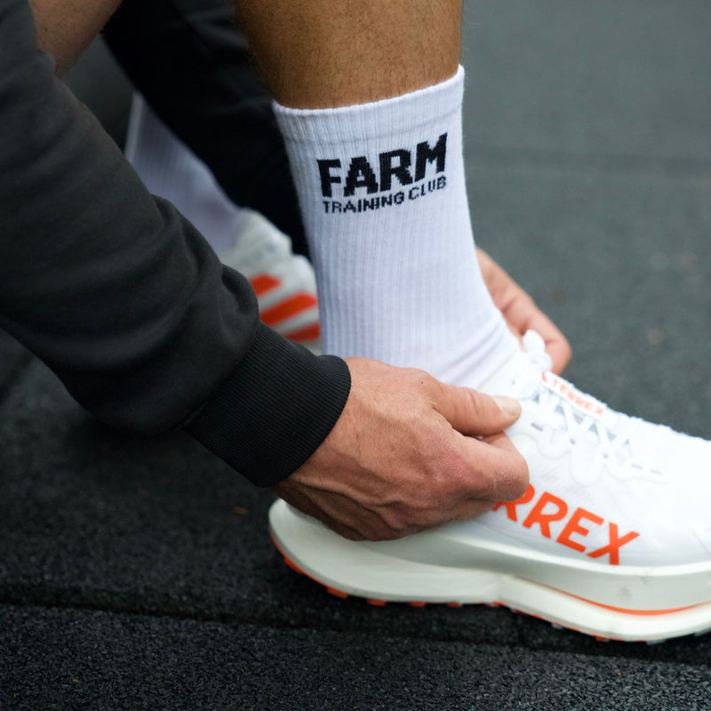 White Farm Training Club Crew Sock 3 pack