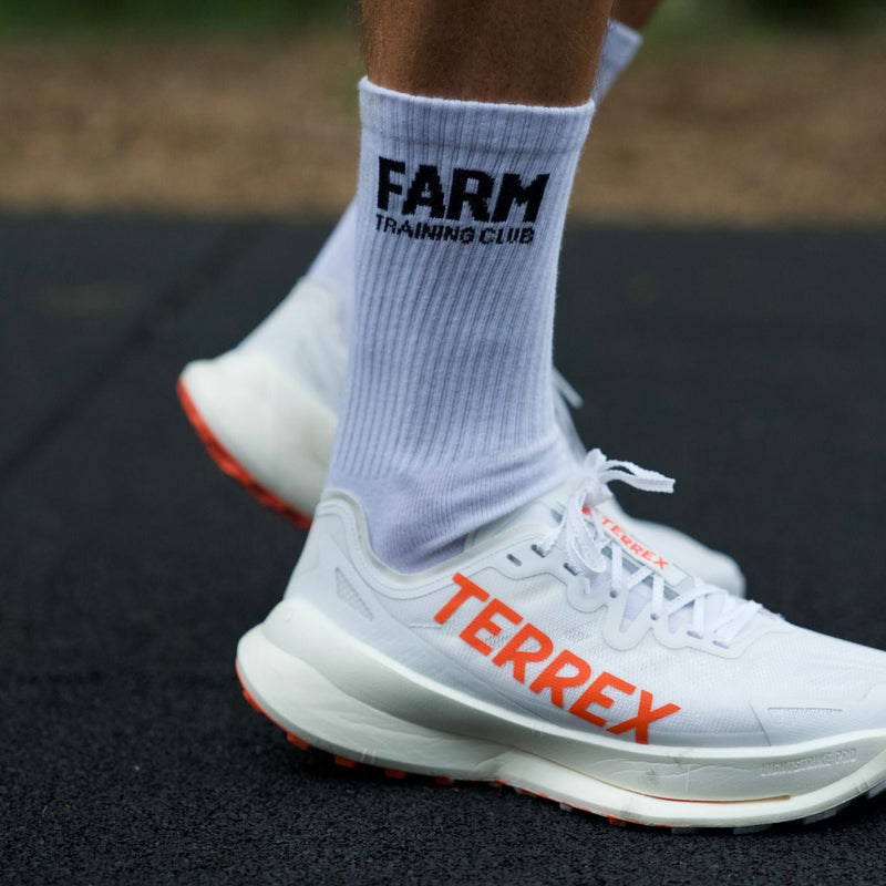 White Farm Training Club Crew Sock 3 pack